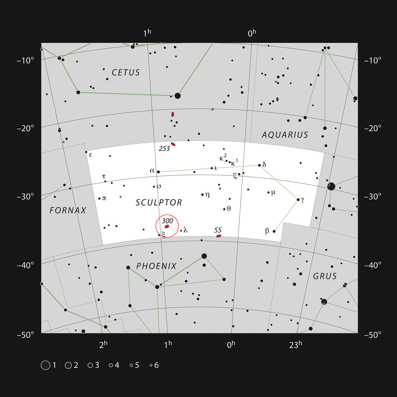 NGC 300 in the constellation of Sculptor NGC 300 in the constellation of Sculptor